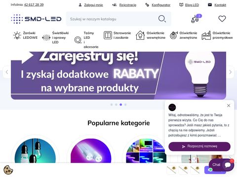 Sklep on-line z oświetleniem LED