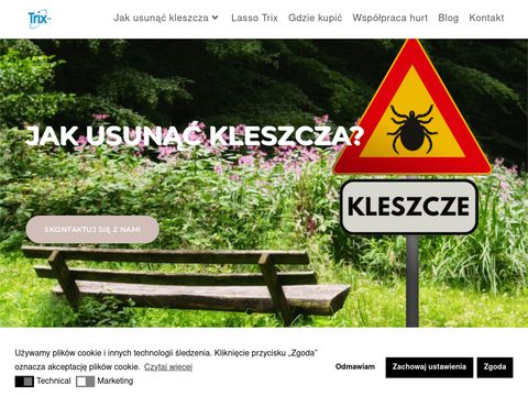 Trixnakleszcze.pl - przyrząd do usuwania kleszczy