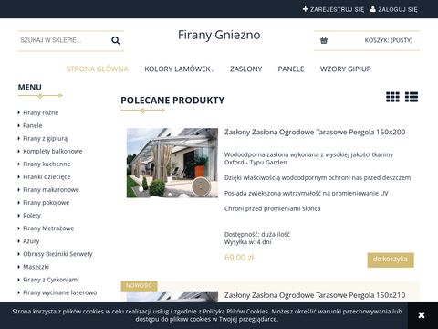 Firanygniezno.com.pl balkonowe z woalu