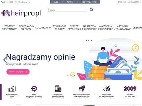 HairPro sprzęt, akcesoria fryzjerskie, kosmetyki