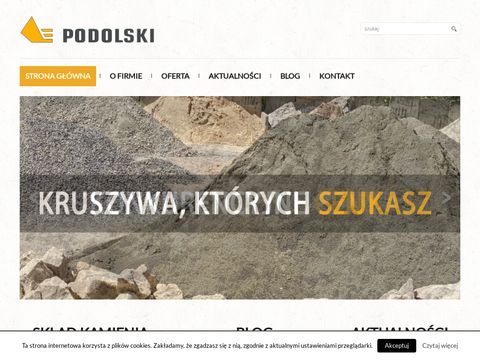 Podolski - skład kruszywa