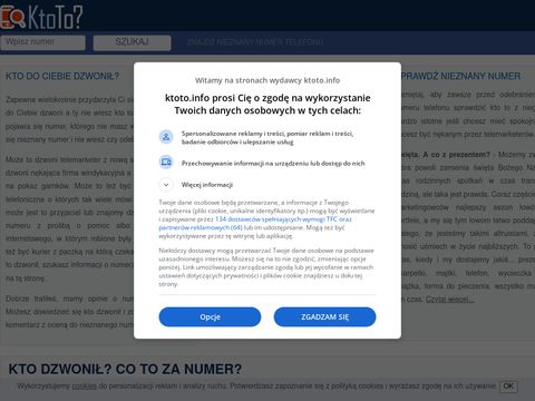 Ktoto.info - sprawdź czyj to numer