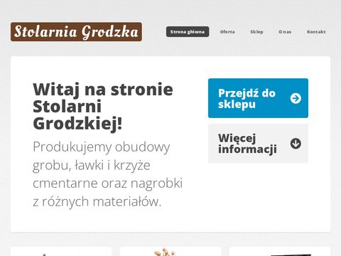 Stolarnia Grodzka - obudowa grobu, ławki cmentarne