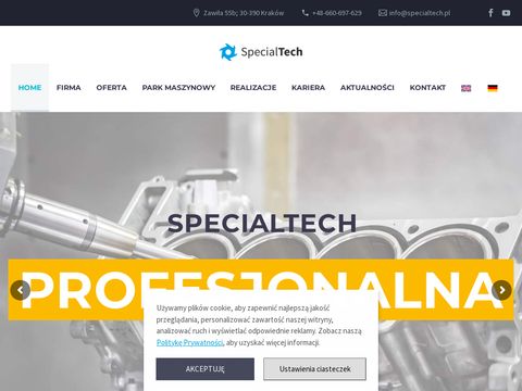 SpecialTech - toczenie CNC, frezowanie