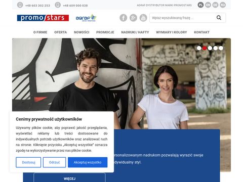 Promostars.pl - odzież reklamowa z nadrukiem
