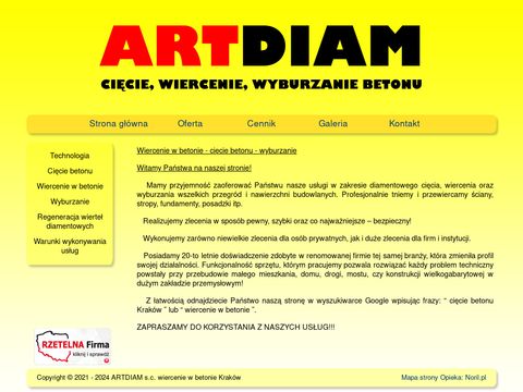 Artdiam - wiercenie w betonie