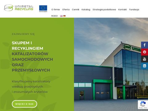 Unimetalrecycling.pl - skup katalizatorów