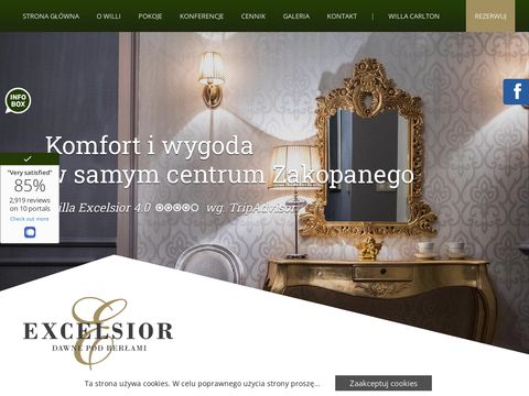 Excelsior.com.pl pokoje centrum Zakopanego