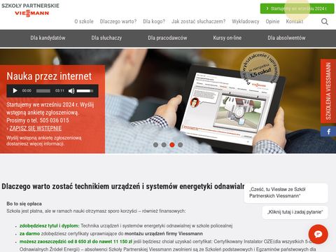 Viessmann.edu.pl - szkoła policealna przez Internet