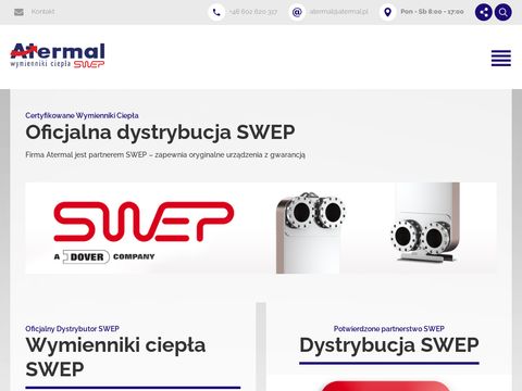 Wymienniki ciepła SWEP