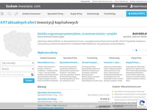 Szukam-Inwestora.com - największa baza ogłoszeń