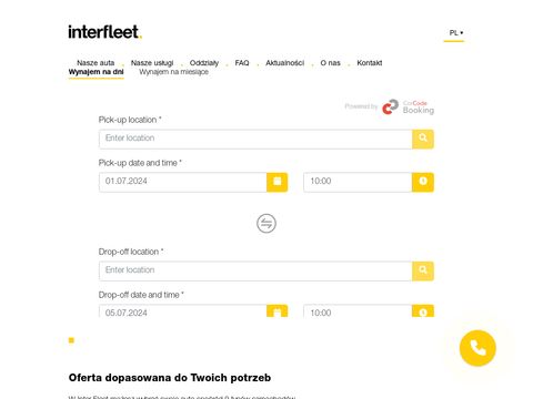 Interfleet.pl sieciowa wypożyczalnia samochodów