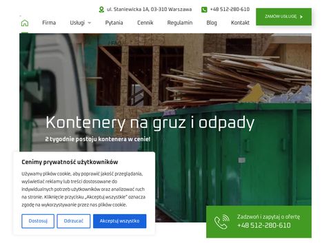 Krymar.eu - kontenery na gruz Warszawa