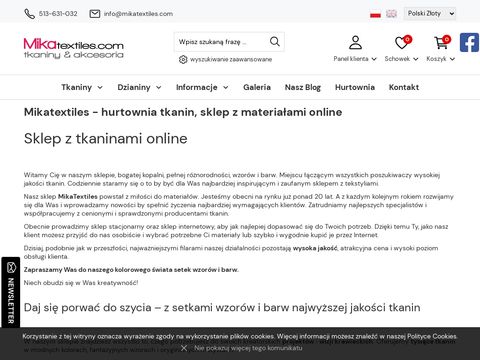 Mikatextiles.com - najwyższej jakości tkaniny