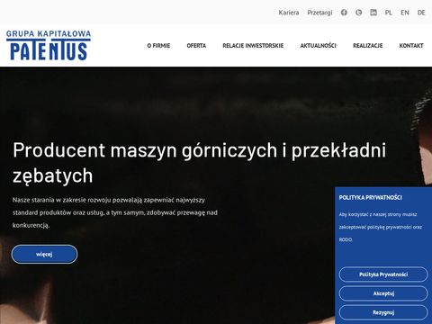 Patentus.eu maszyny górnicze producent