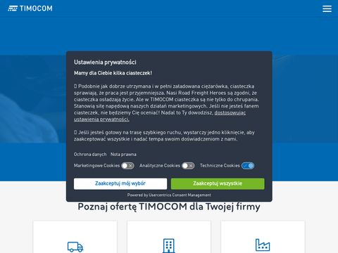 Timocom.pl wolne ładunki