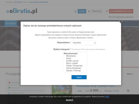 Ogólnopolski serwis ogłoszeń oGratis.pl