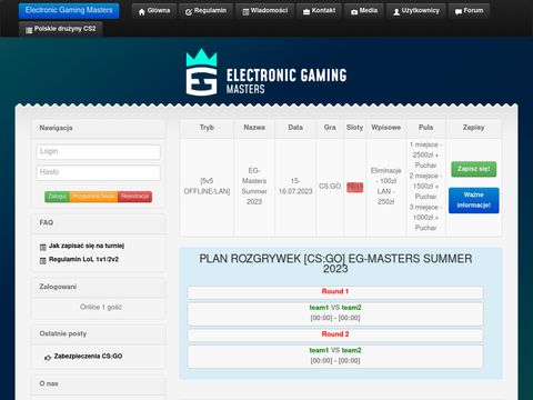 Eg-masters.pl - polskie drużyny cs2