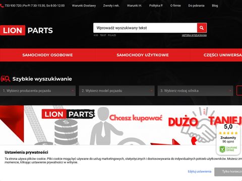 LionParts - sklep z częściami samochodowymi