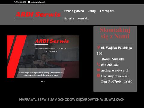 Ardiserwis.pl naprawa samochodów ciężarowych