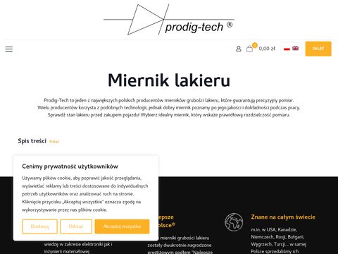 Prodig Tech - Mierniki, testery, czujniki grubości lakieru