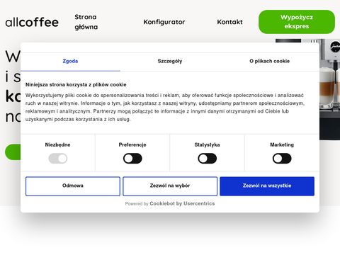 Allcoffee.pl - dzierżawa ekspresów do kawy