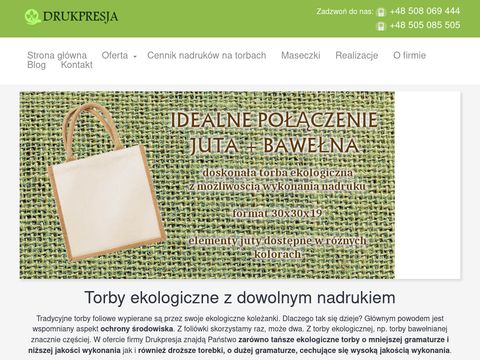 Torebki-ekologiczne.pl z nadrukiem