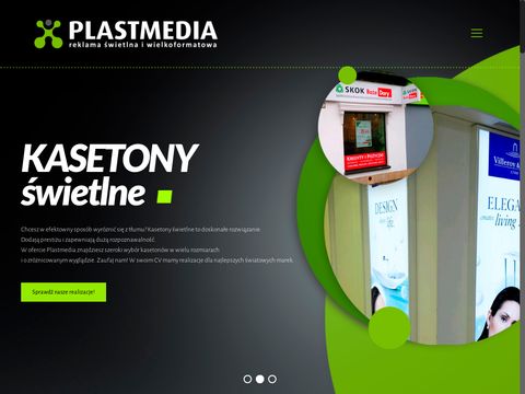 Plastemedia kasetony, litery 3d, reklama świetlna