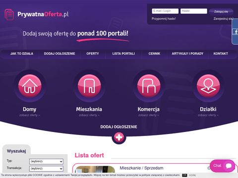 Prywatnaoferta.pl dodawanie ogłoszeń nieruchomości