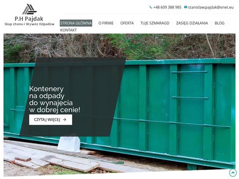 Pajdak.com.pl kontenery na gruz bochnia
