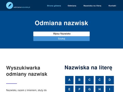 Odmiananazwisk.pl