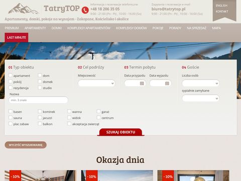 Tatrytop.pl - apartamenty w centrum Zakopanego