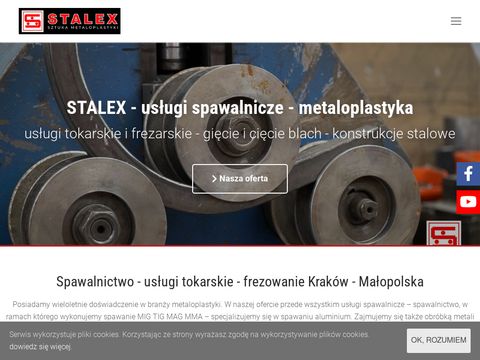Stalex - usługi spawalnicze - gięcie blach CNC