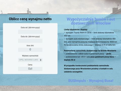 Busimpuls - wypożyczalnia aut dostawczych