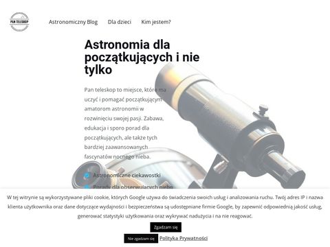 PanTeleskop.pl uczy i pomaga amatorom astronomii