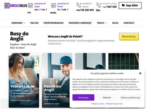 Ergobus.eu przeprowadzki Anglia Polska