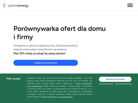 Optimalenergy.pl porównywarka cen energii