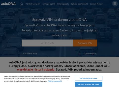 Autodna.pl sprawdzanie VIN