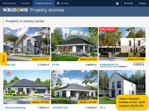Wbudowie.pl projekty domów