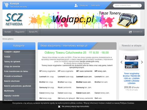Wolapc.pl tonery tusze zamienniki Warszawa