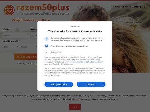 Razem50plus.pl - serwis towarzyski