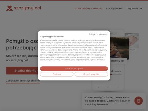 Szczytny-cel.pl - zbiórki pieniężne potrzebującym