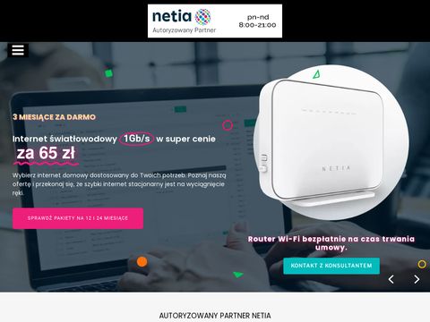 Internet-netia.com.pl - światłowód od Netii