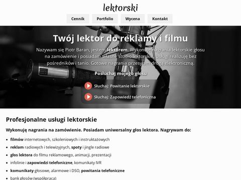 Lektorski.pl nagrania lektorskie do reklam