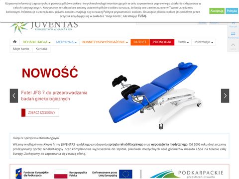Juventas.pl sprzęt rehabilitacyjny, stoły do masażu