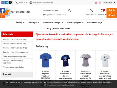 Nadrukibialogard.pl - na koszulkach