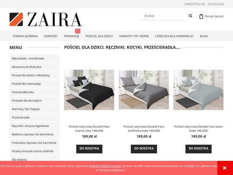 Zaira.pl sklep - pościel, kocyki, ręczniki